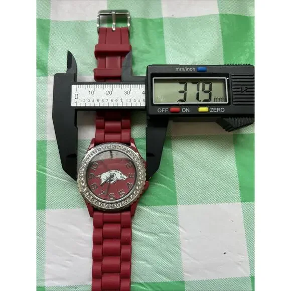 Arkansas Razorbacks Rhinestone Bezel Quartz Watch - Picture 7 of 7